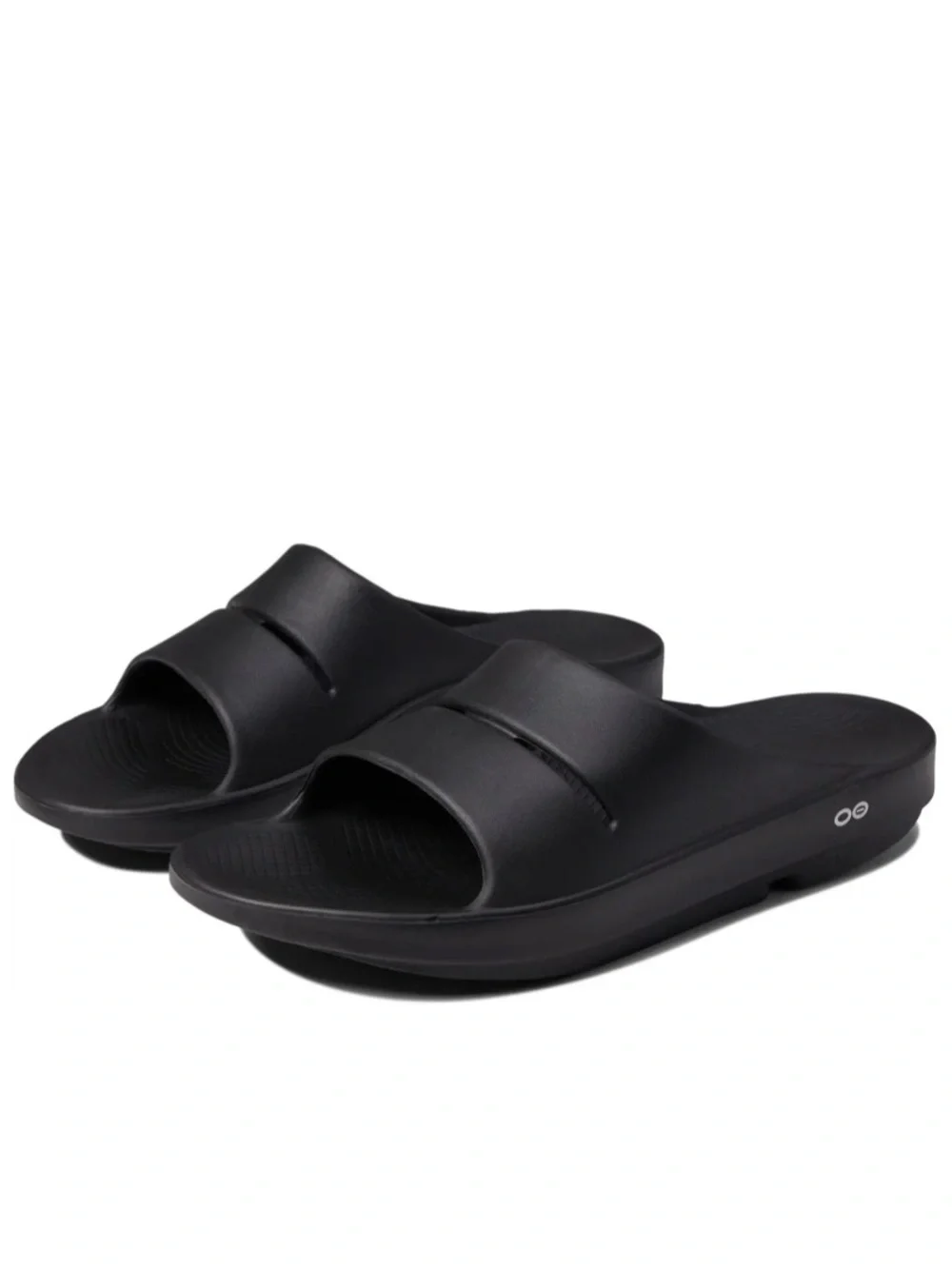 OOFOS Ooahh Slide Sandals Black Recovery Cushioned Size 14